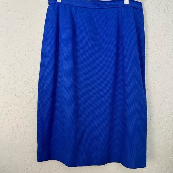 Rickie Freeman For Terri Jon blue and green skirt suit set size 6 - Picture 6 of 8